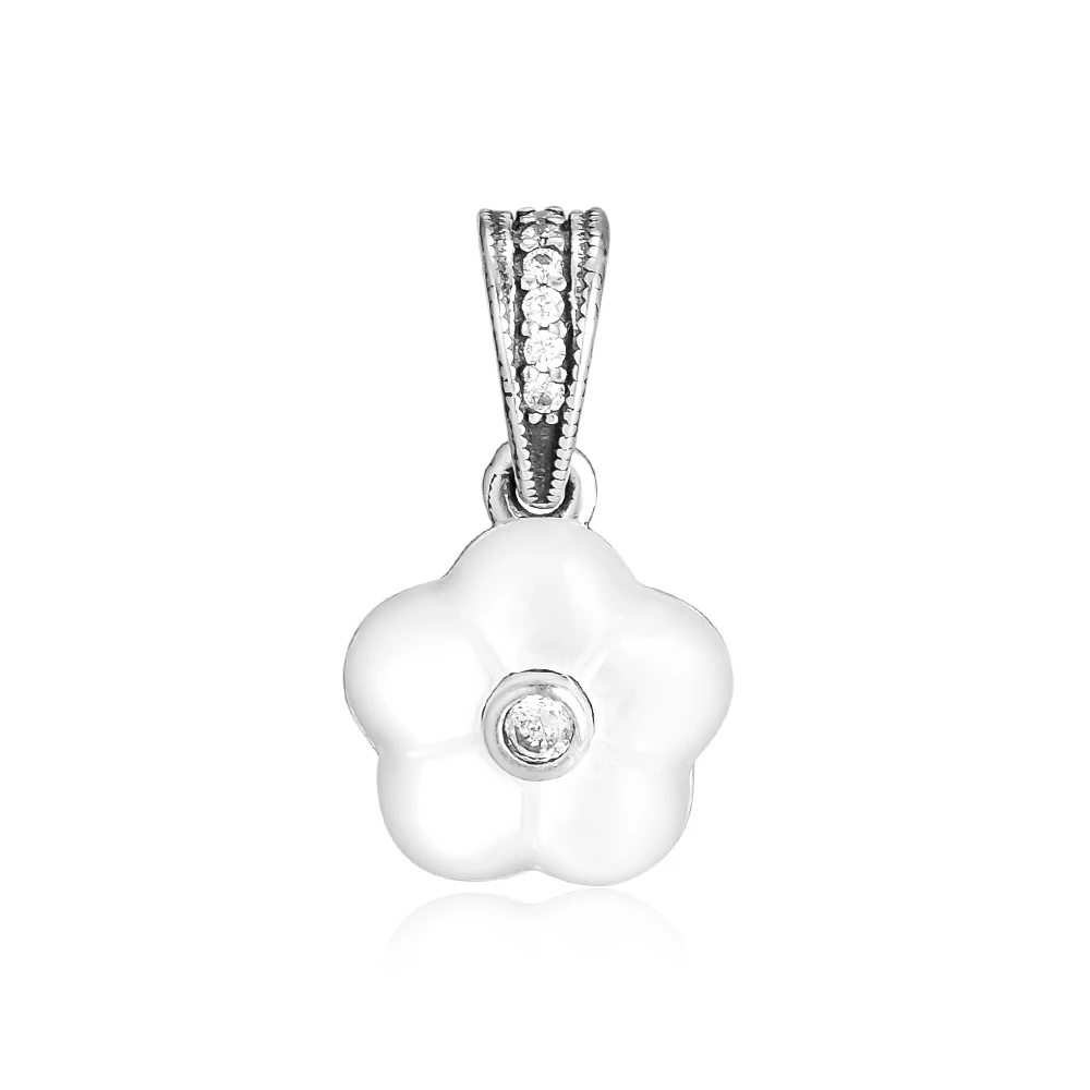 

CKK Fit Pandora Bracelet 925 Sterling Silver Luminous Floral Mother Of Pearl Pendant Beads Charms DIY Jewelry Making Wholesale