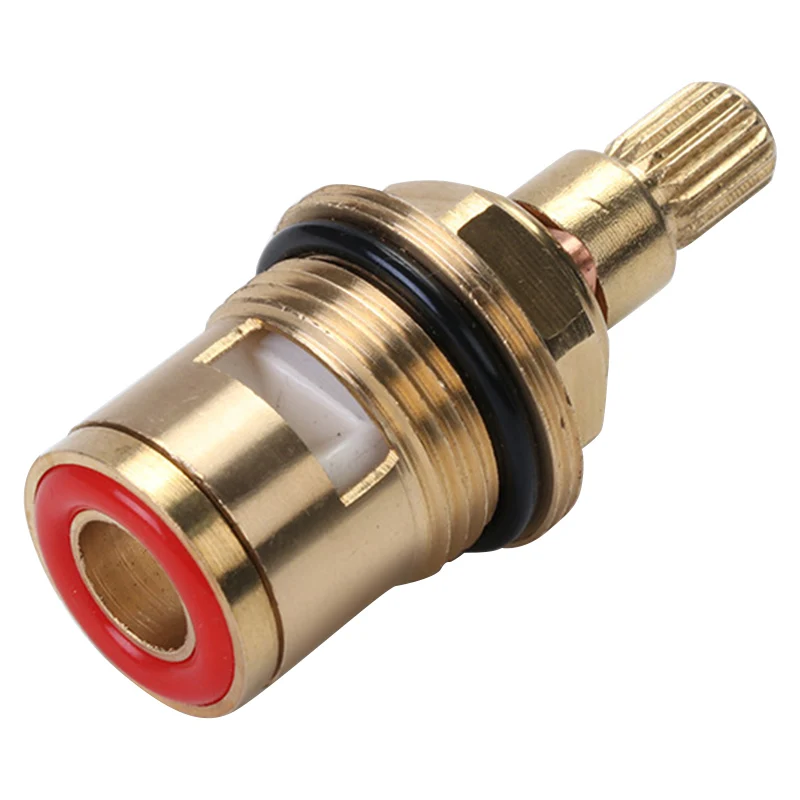

2 Pcs Replacement Tap Valves Ceramic Disc Gland Brass 20 Teeth 1/2 Inch Accessories TN99