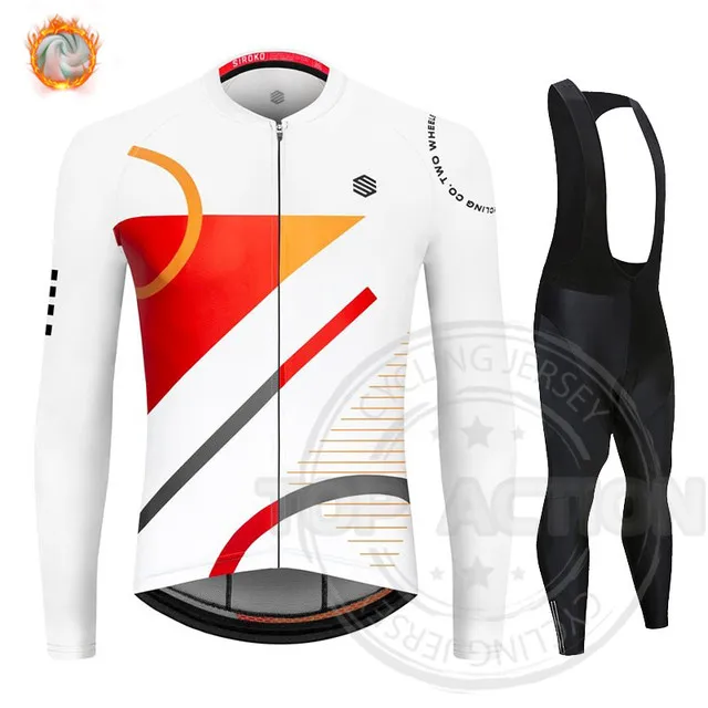

Ropa Ciclismo Masculino New Winter Cycling Clothing 2021 SIROKO Outdoors Warm Jacket Set MTB Clothes Thermal Fleece
