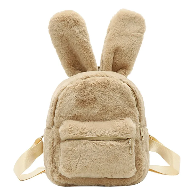 Милый мини рюкзак из искусственного меха с кроличьими ушками женские дорожные