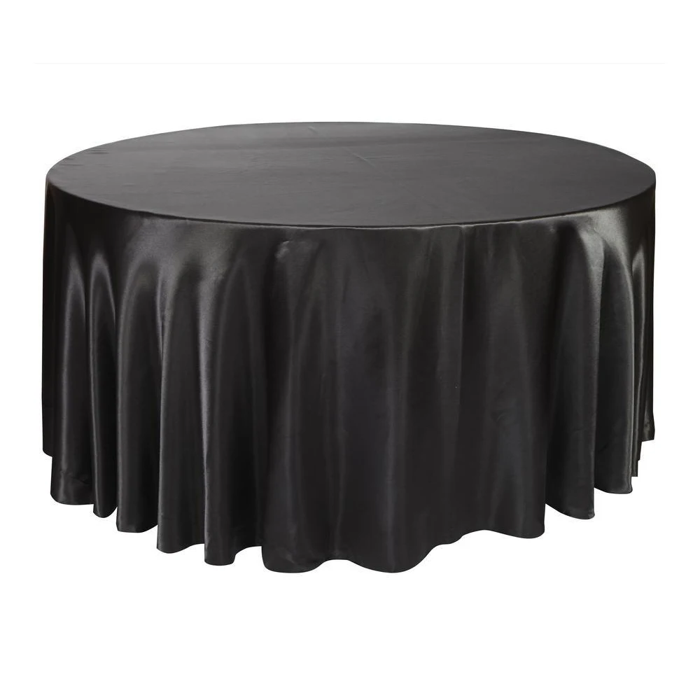 

Round Table Cloth Topper Tablecloth Luxury Polyester Satin Table Cover Oilproof Wedding Party Restaurant Banquet Home Decoration