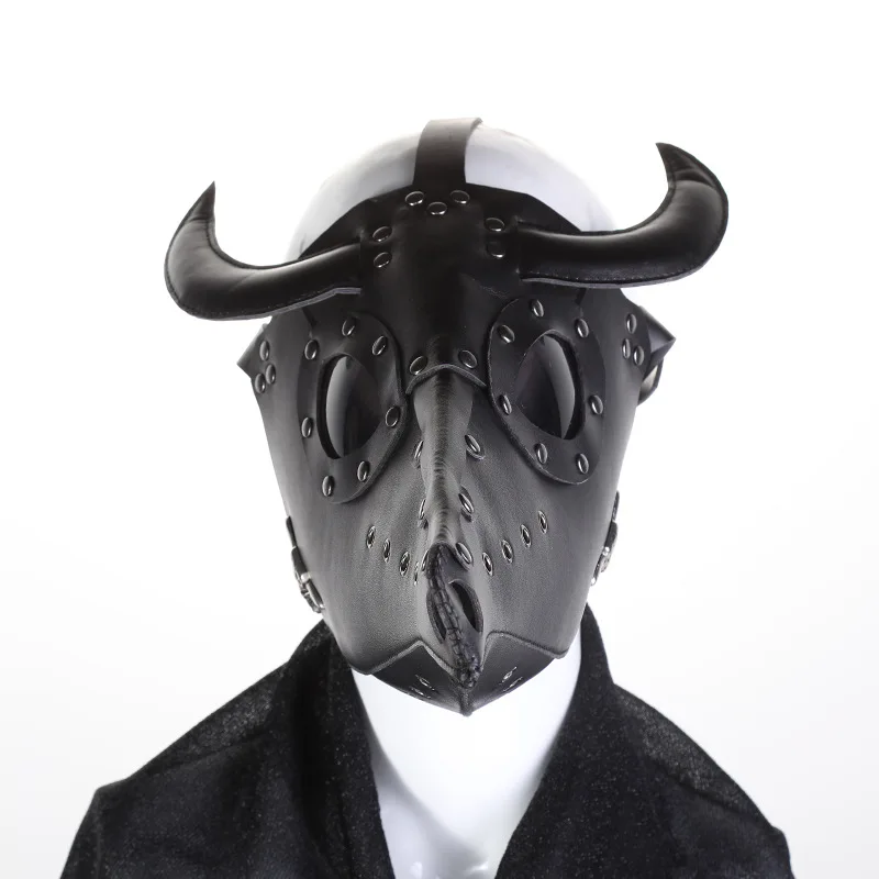 Маска кролика черная кожаная маска страшный костюм для косплея на Хэллоуин