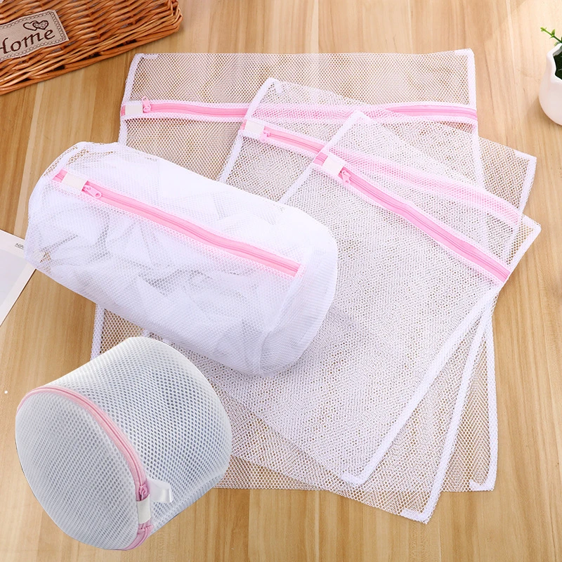 

1 Pcs Mesh Laundry Bag Polyeste Wash Bags Coarse Net Laundry Basket Laundry Bags for Washing Machines Mesh Clothes Sock Bra Bag