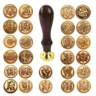 Деревянная Классическая печать в стиле ретро, 26 букв A-z, буквы алфавита, начальных сургучных Печатей, штамп для древней печати, декоративные подарки старинный штамп