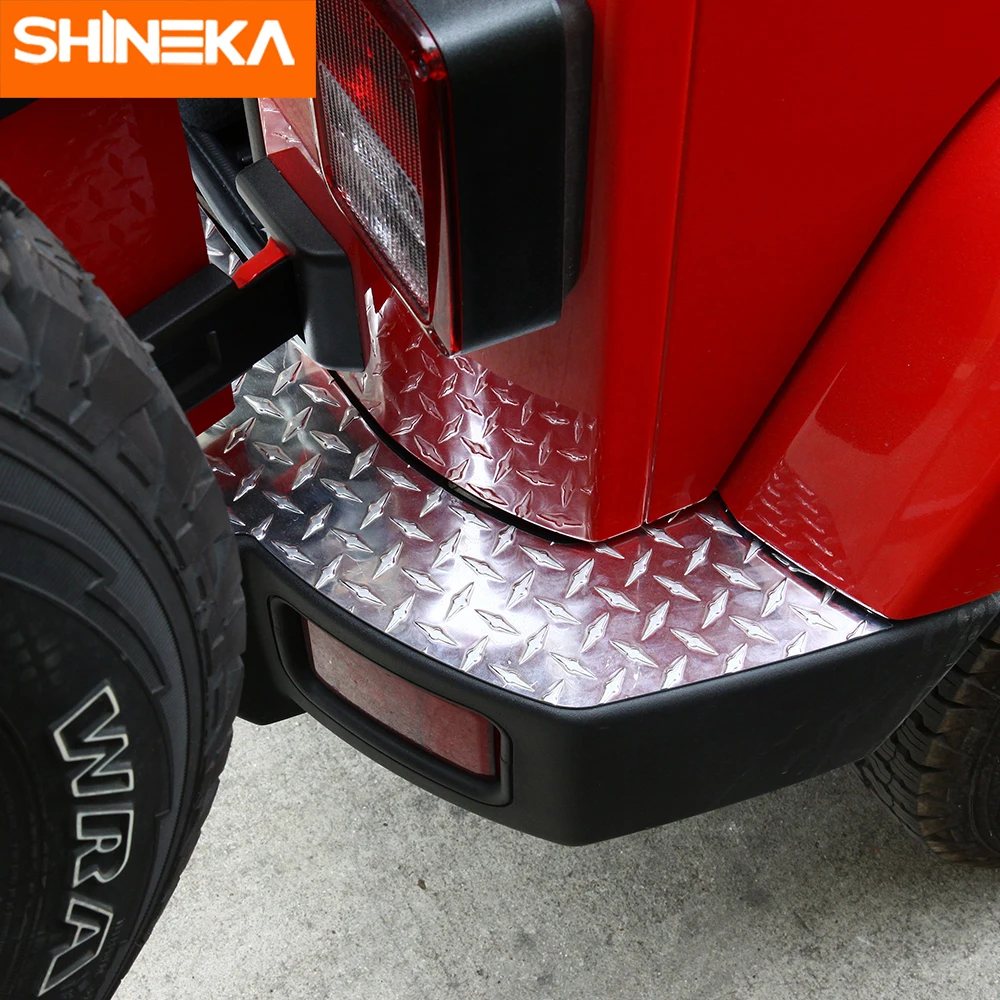 SHINEKA задняя защитная накладка для Jeep Wrangler JK 2007- Автомобильная задняя дверь порога защитная пластина для Jeep Wrangler JK