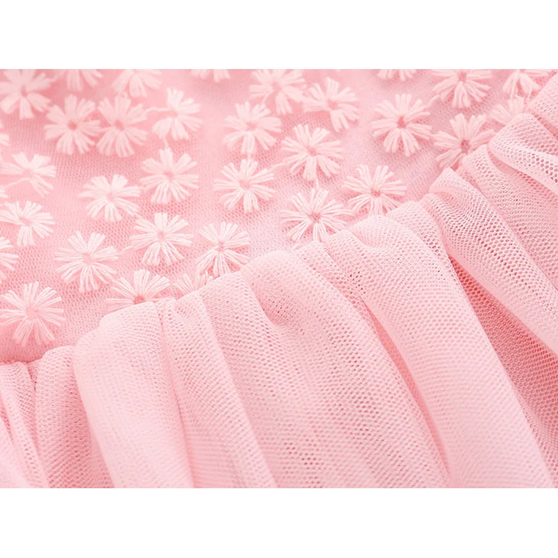 Красного цвета с рюшами принтом 1st платье на день рождения для новорожденных