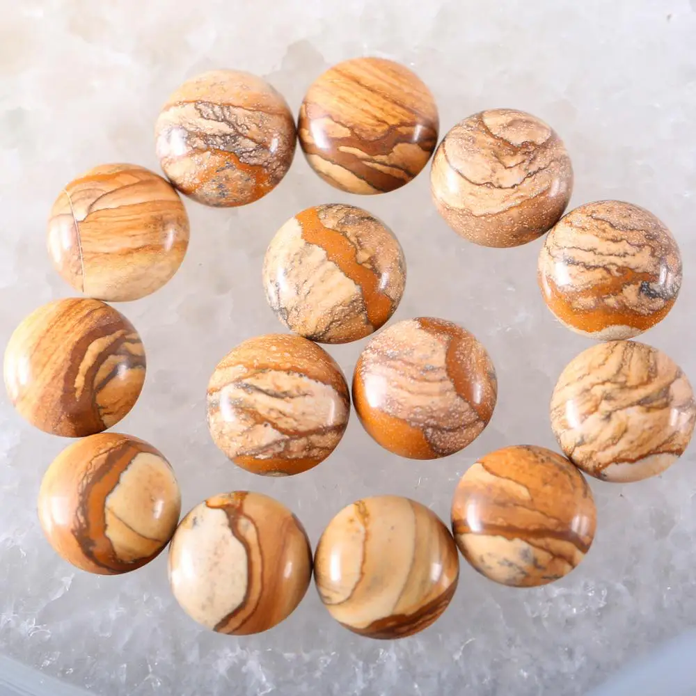 16 мм Круглый CAB Cabochon Натуральный камень-гемма с изображением жасперов без сверленых отверстий бусин для изготовления ювелирных изделий Браслет Серьги 10 шт К910 on.