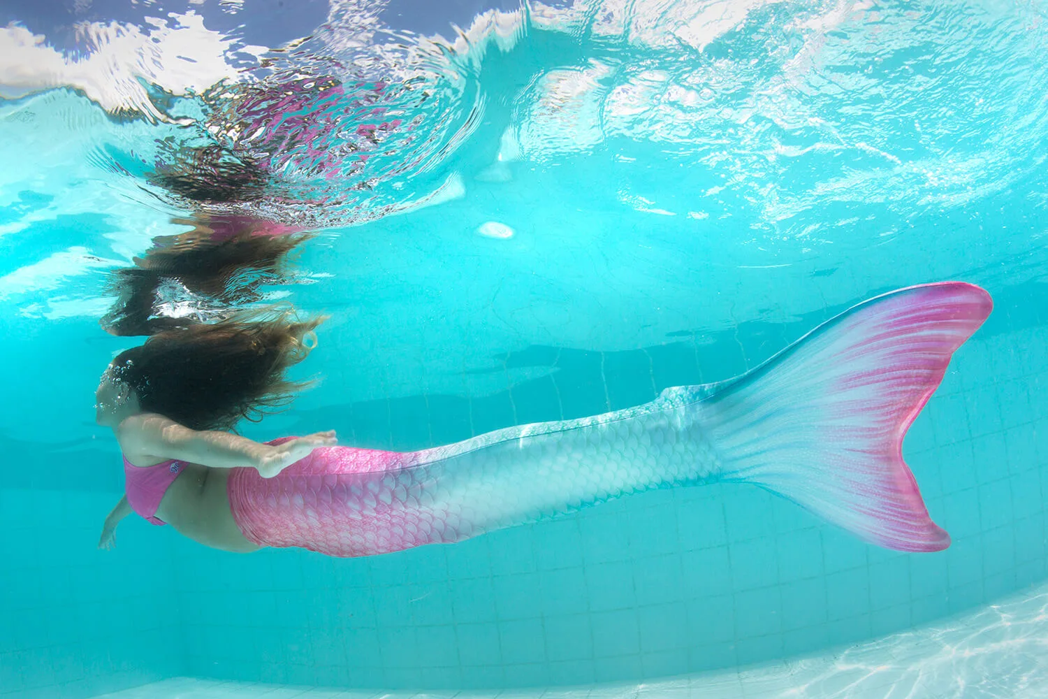 Детский и взрослый хвост русалки для девочек купальный костюм Шпилька волос