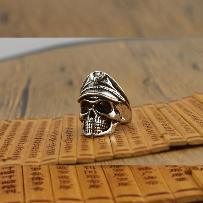StreamPunk Стиль кольца с черепом Прохладный индивидуальное из титановой стали