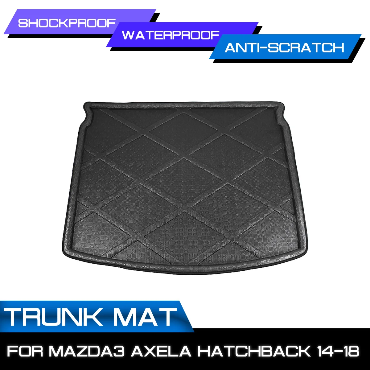 

Коврик для багажника автомобиля, водонепроницаемые напольные коврики, коврик для защиты от грязи, поднос для груза для Mazda3 Axela Hatchback 2014-2018