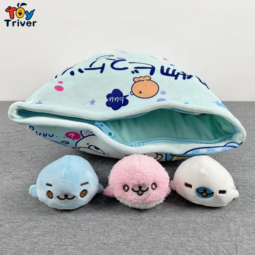 Плюшевые игрушки Kawaii морской лев котик мягкие морские животные кукла подушка для