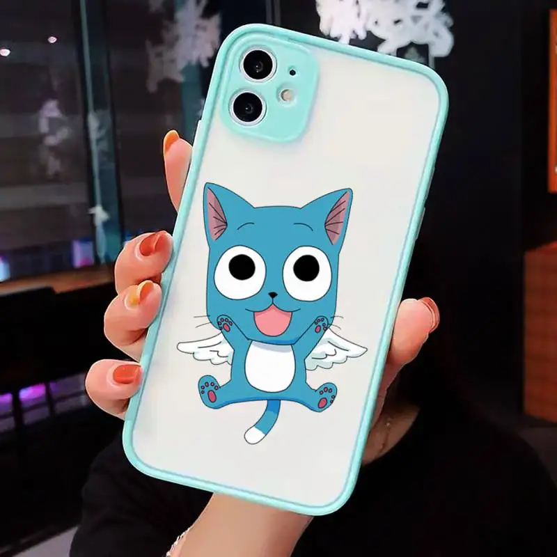 

FAIRY TAIL Phone Cases Matte transparent For blue iPhone 12 Mini 11 Pro XR XS Max 7 8 Plus X Back Cover