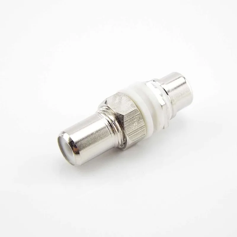 Nickel Plated Copper RCA Female to Connector Extend Adapter Dual Head AV Extension Plug Audio Video | Обустройство дома