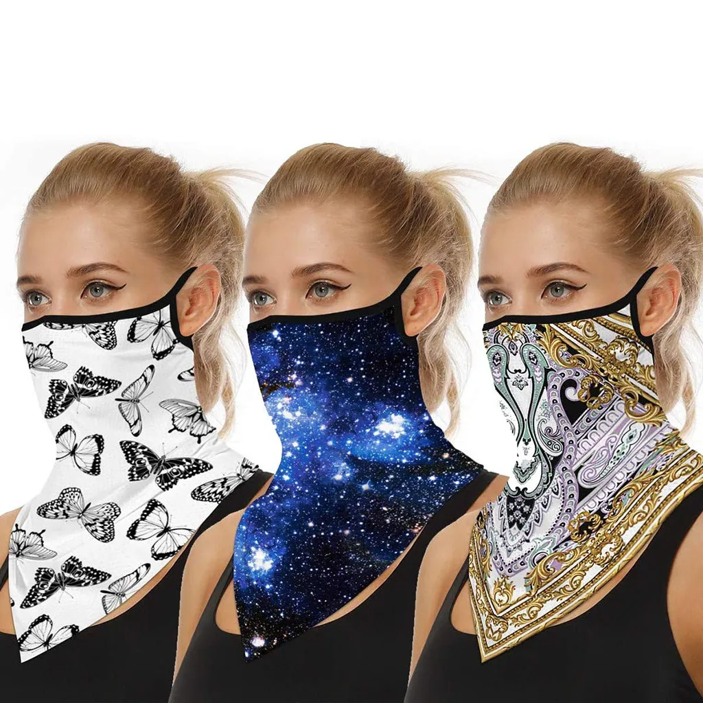 Замок маски 3 шт. 2020 новейшая шифоновая маска для лица шарф защитные от солнца