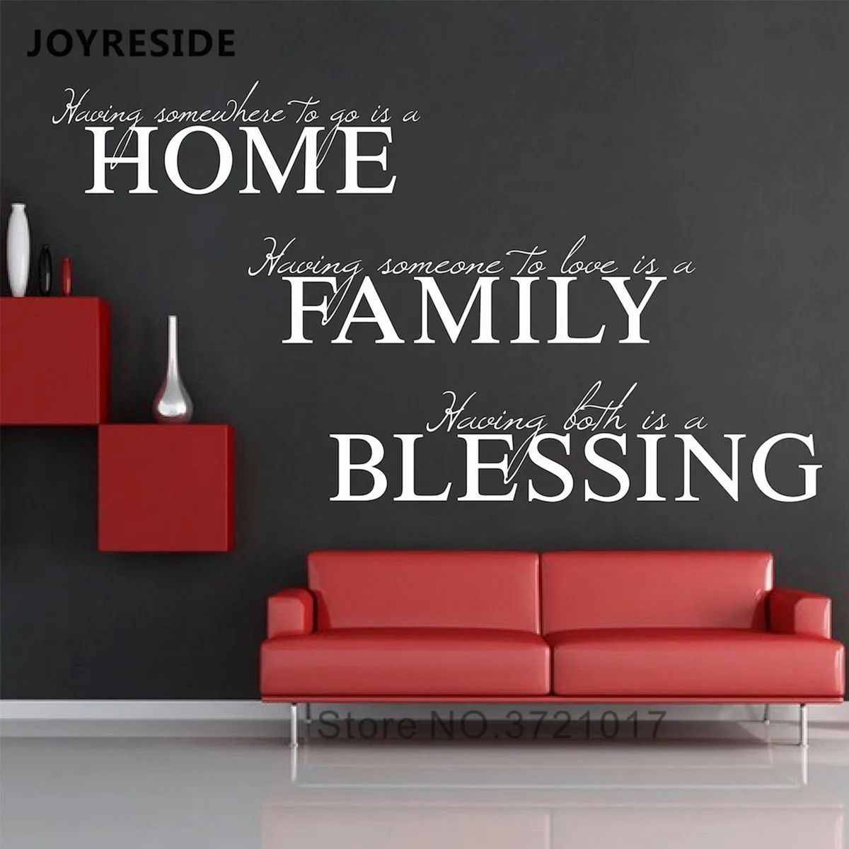 Наклейка Настенная «Слова» Home Family Blessing наклейки на стены дома отделка гостиной арт дизайнерская Настенная Наклейка Роспись стен цитатами наклейки M468