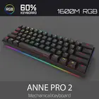 Беспроводная механическая клавиатура Anne Pro 2 60% с Bluetooth для Gateron Kailh Cherry Switch, клавиатура сделай сам с функцией горячей замены