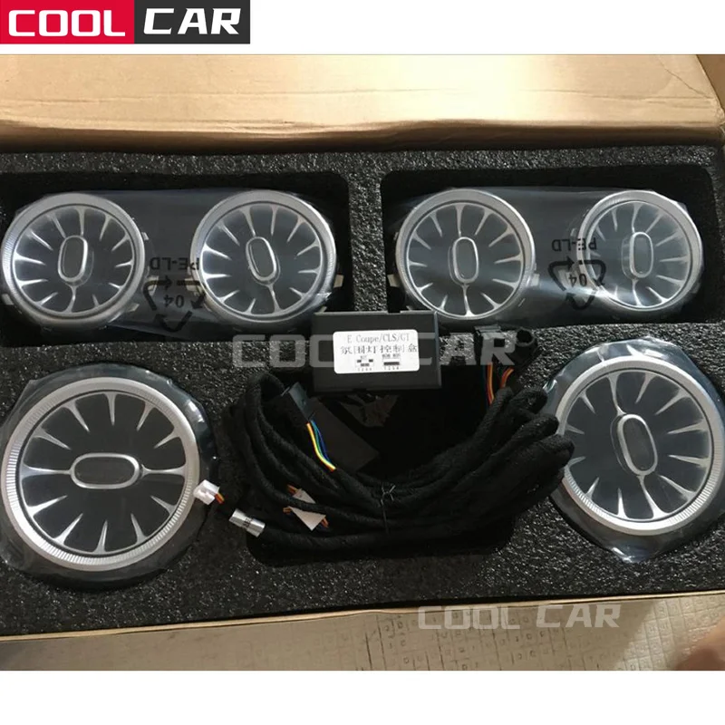 

Suitable for Mercedes-Benz Turbine Luminous Air Outlet A/C/E/GLC/GLA/CLA Class 64-color Turbine Air Outlet W205 W213w177w176w117