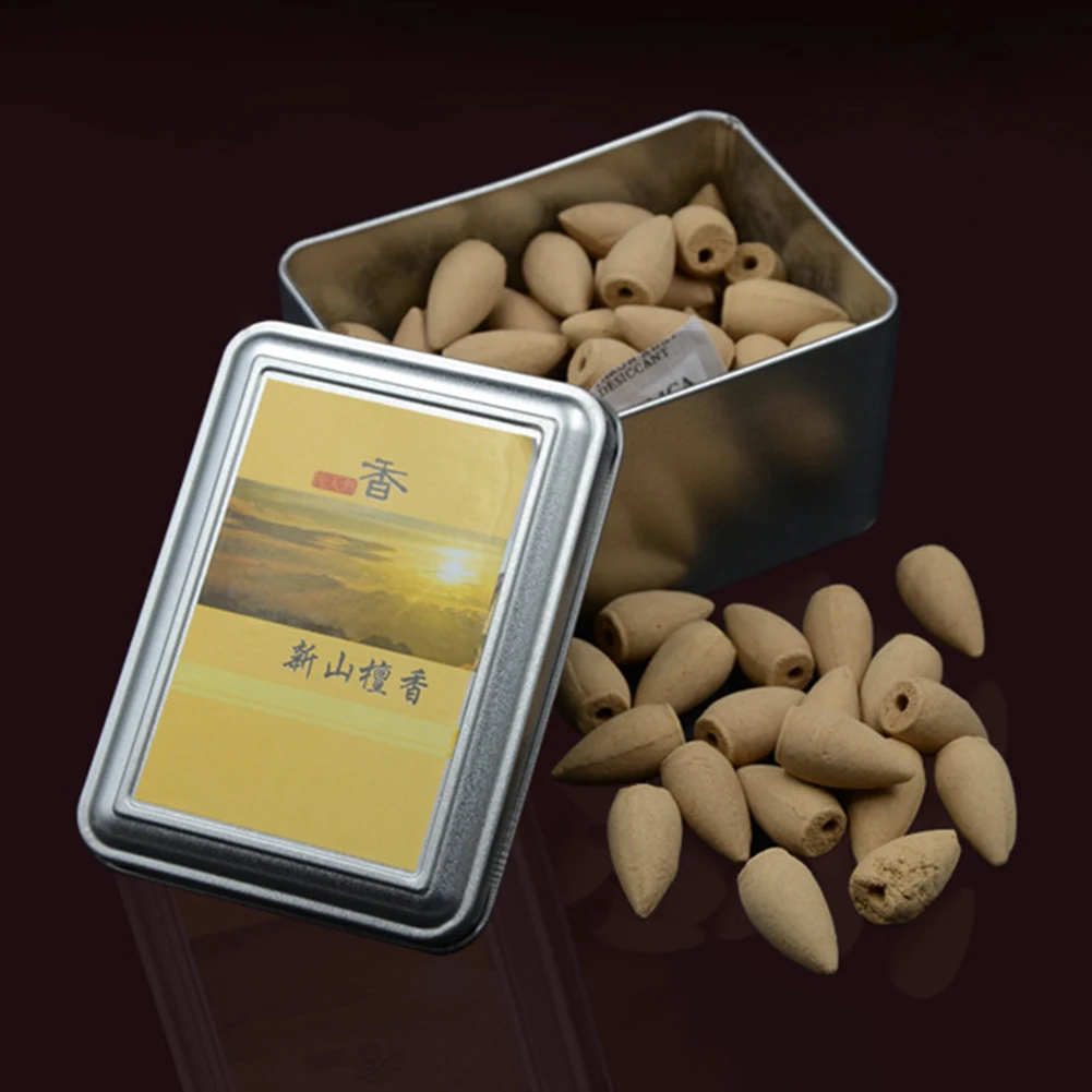 80 шт. цветной дым сандаловое дерево украшения натуральный аромат конусы