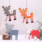 Рождественские украшения, украшение для рождественской елки, дерево, искусство, украшение для вечерние, подвески в виде оленя, Рождественское украшение для дома