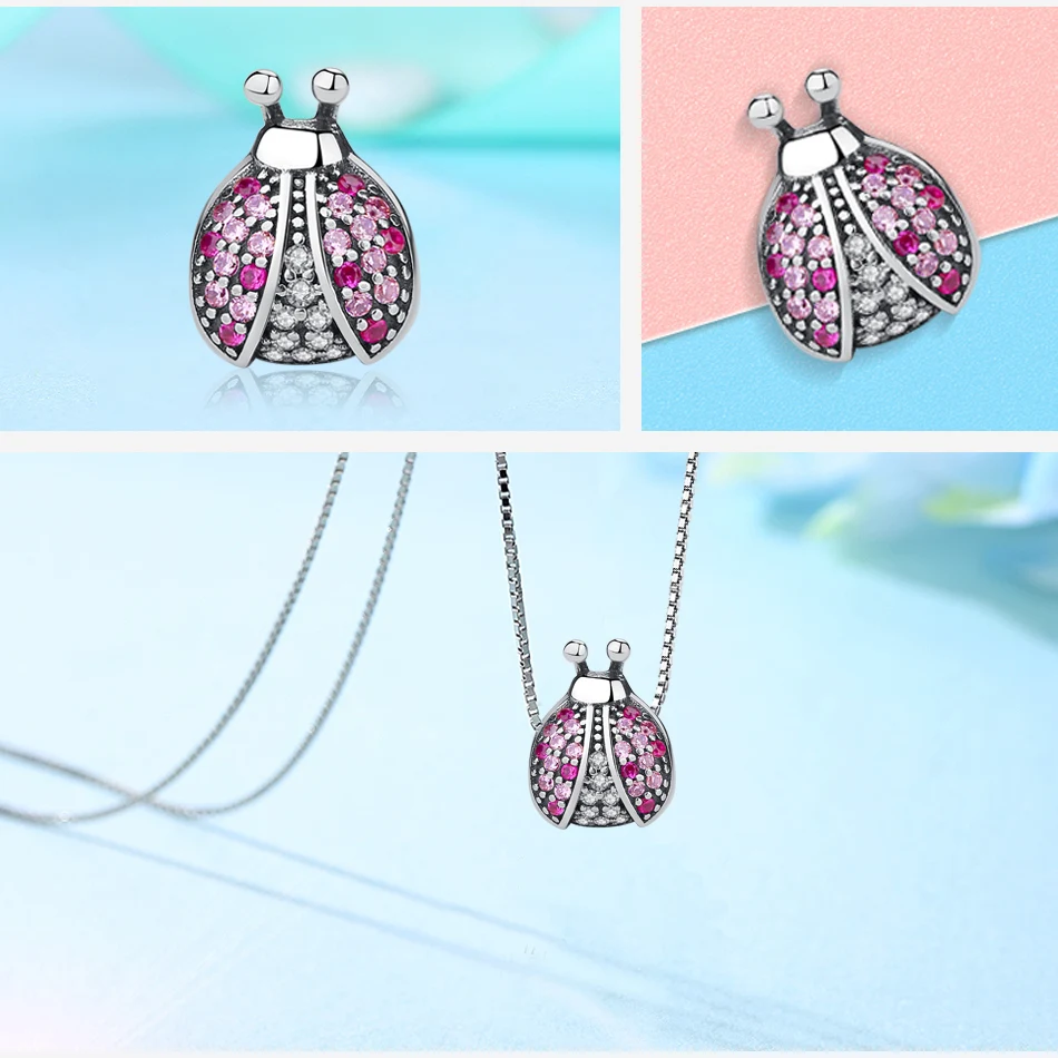 Authentic 925 Sterling Silver Charm Snowflake Ladybug CZ Beads Fit Charms Original Bracelet Jewelry Making | Украшения и