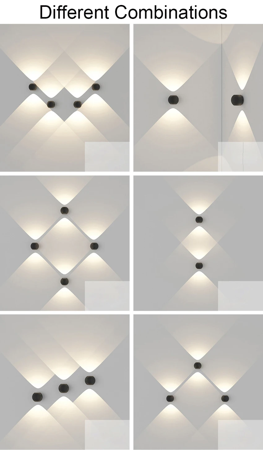 

6W Indoor LED Wall Lamp Up Down Wall Lights Aluminum Waterproof Wall Light Outdoor Porch Garden Light Fixture RF50