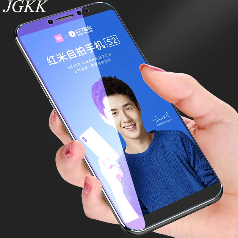 Закаленное стекло JGKK для Xiaomi Pocophone F1 защита экрана с защитой от синего света redmi S2