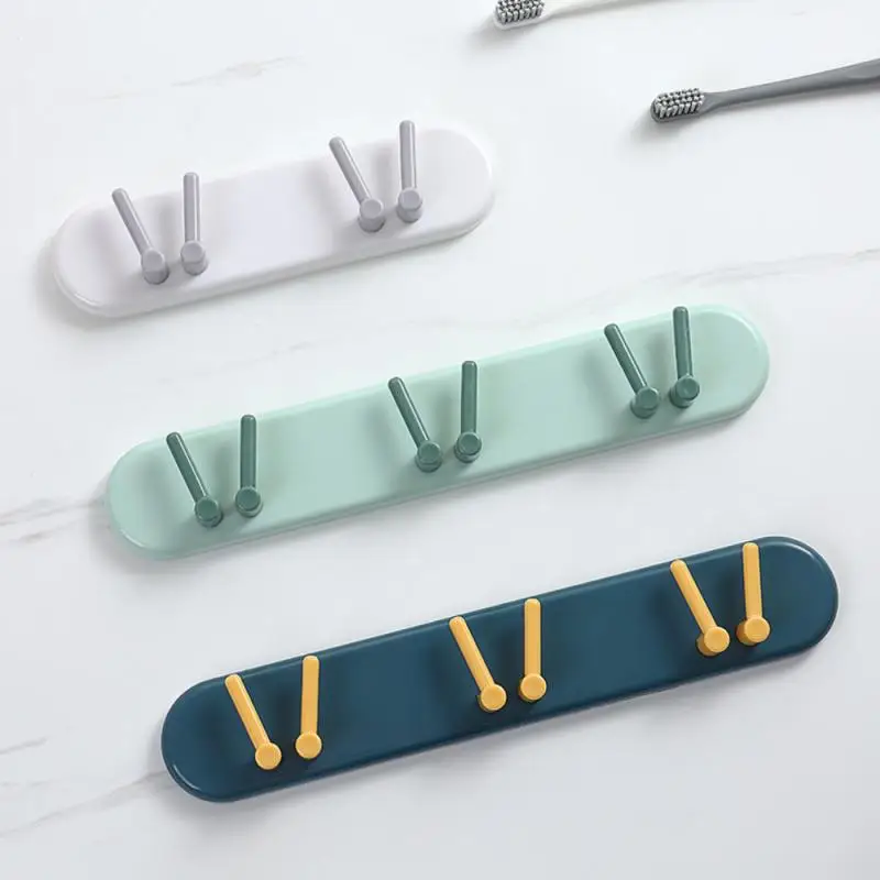 

2020 Bathroom Wall Mounted Kitchen Toothbrush Towel Holder Hook Cup Stand Toothbrush Holders Plug hook Shelf