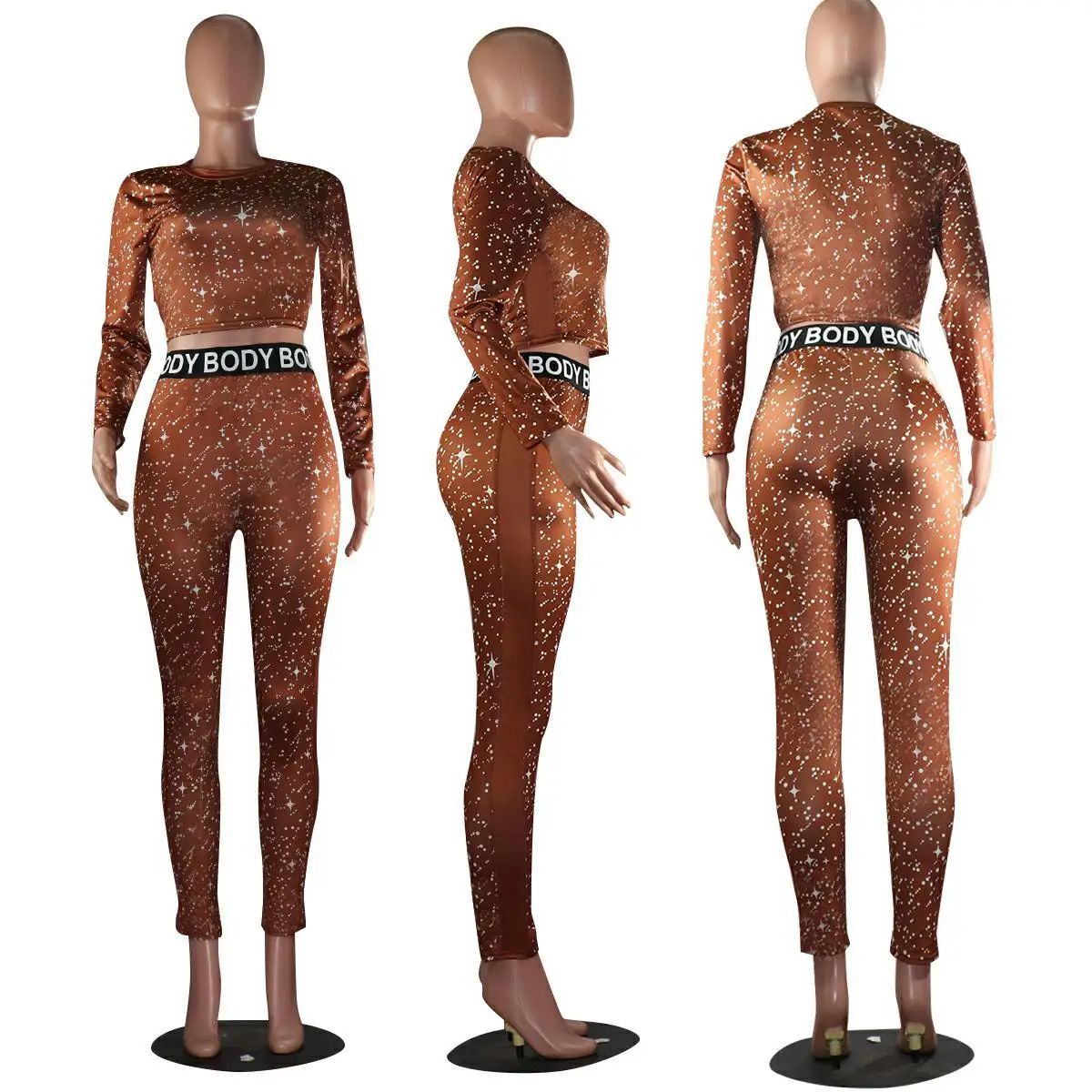 Осенний комплект из 2 двух предметов для женщин Одежда спортивного зала Фитнес