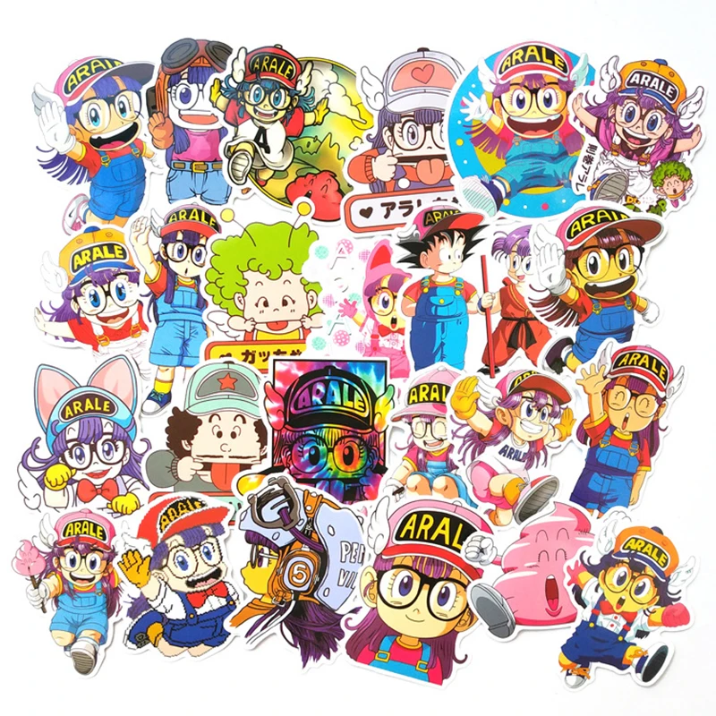 24 шт. мяч Дракон аниме д-р Slump мультфильм стикер s игрушка багаж ПВХ водоотталкивающая Наклейка мотоцикл и багаж блокнот стикер F4