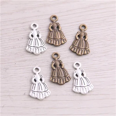 Two Color Сладкий колокол 30 шт. 4 стиля продукт два цвета дамское пальто Дамское Платье подвески ювелирные изделия из металла маркировка - Окраска металла: Two Color