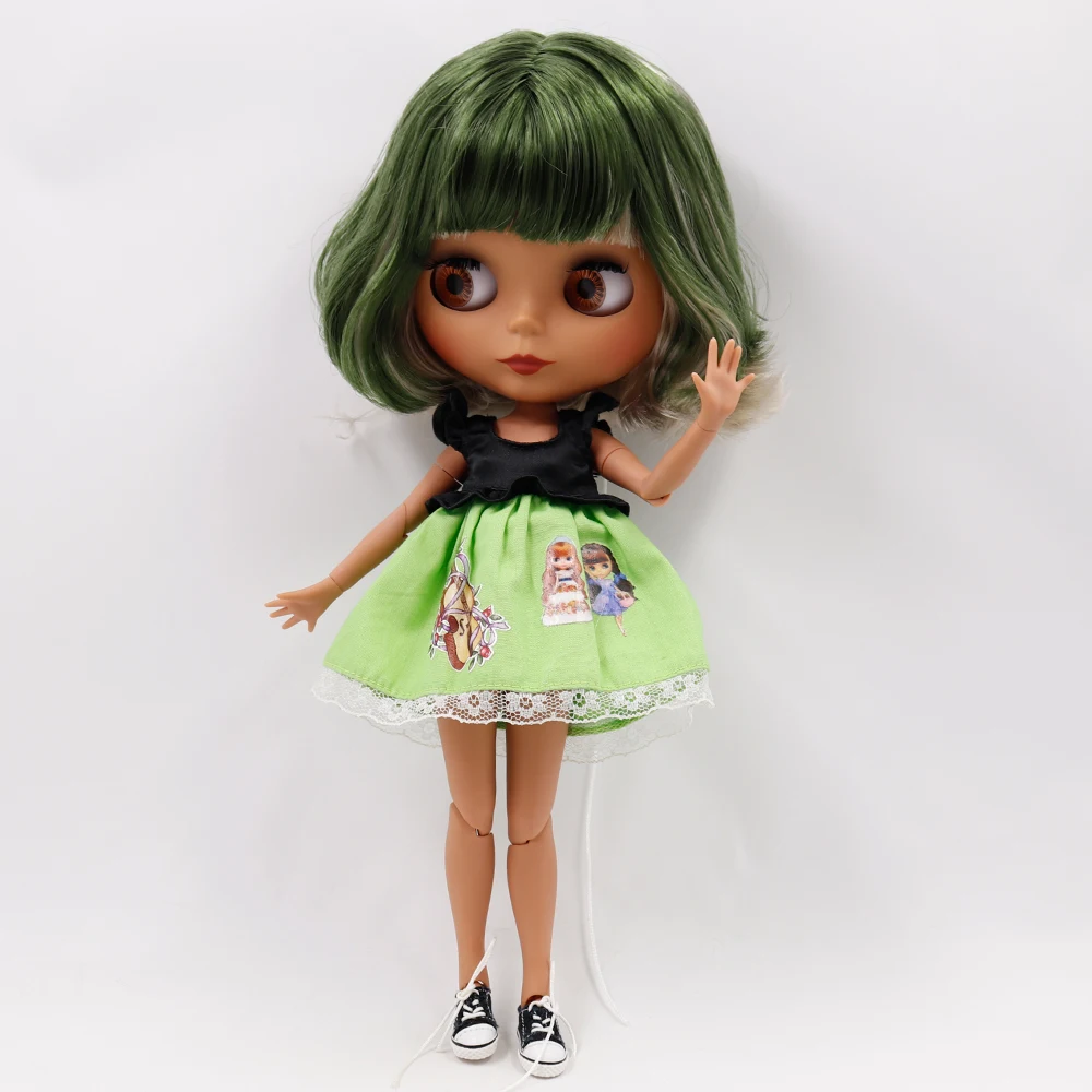 ICY DBS factory blyth doll joint body frosted face green mixed light yellow short hair DIY sd gift toy | Игрушки и хобби
