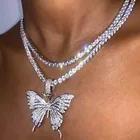 Модное украшение Стразы Подвеска-бабочка чокер ожерелье для женщин Кристалл Свадебное эффектное ювелирное изделие оптовые подарки