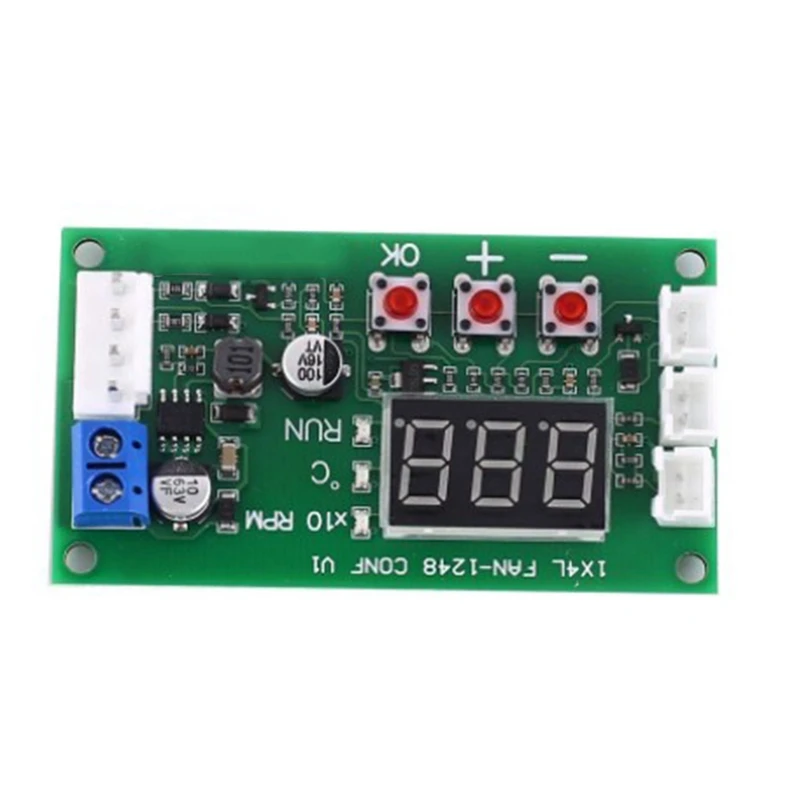 DC 12V 24V 48V 5A 2 3 4 Wire PWM контроллер скорости вентилятора регулятор температуры