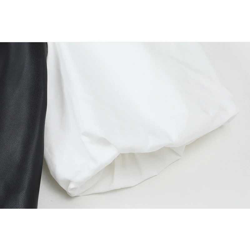 Женский винтажный комплект из двух предметов элегантный искусственной кожи с