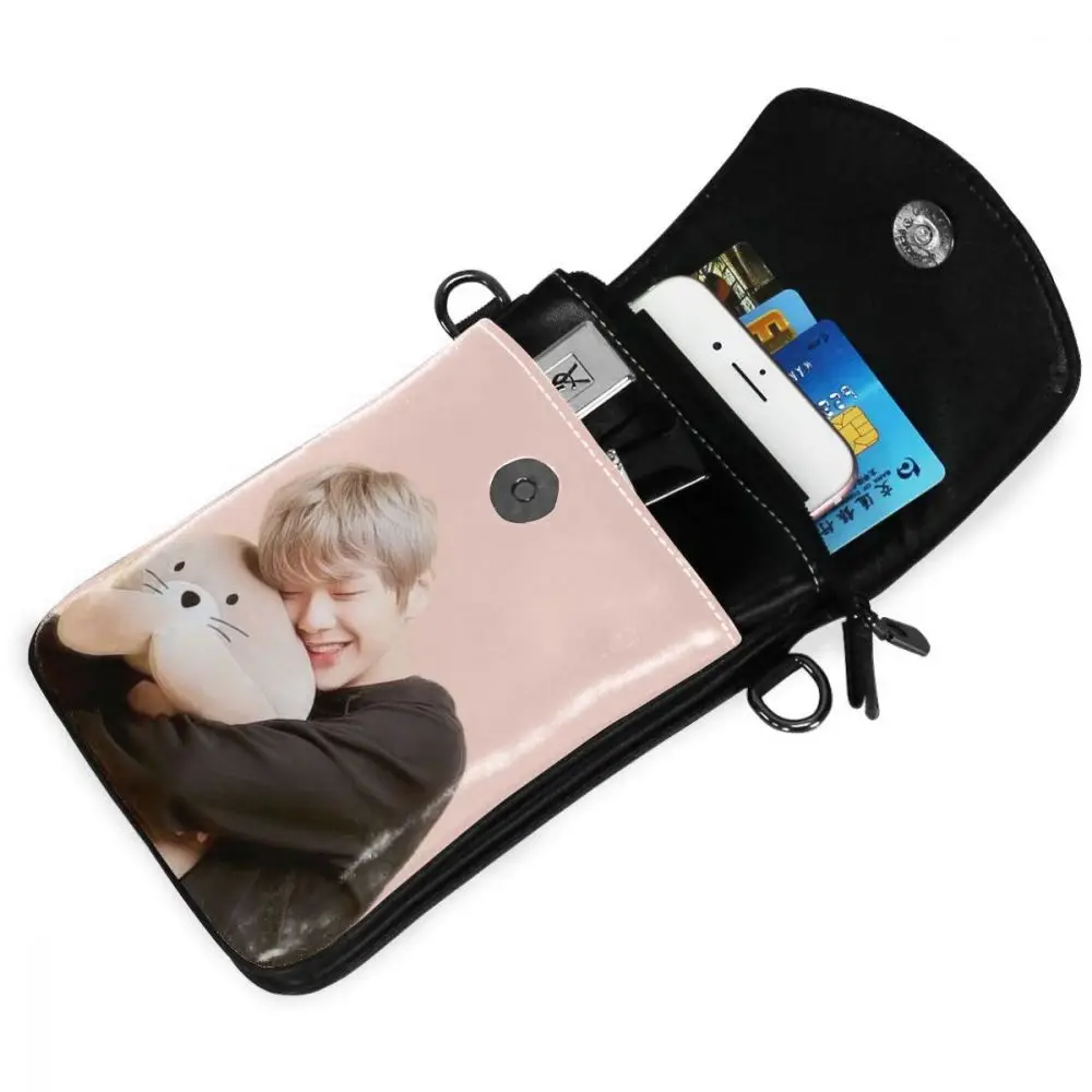 Хотите один сумка Kang Даниэль кожаная уличные маленькие женские сумки тренд