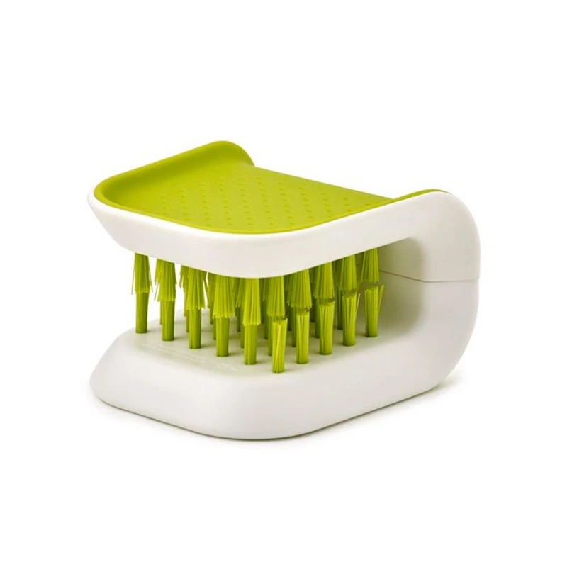 Щетка с кистью очиститель ножом ABS C utlery Cleaner Green Двусторонняя щетина Scrubber для