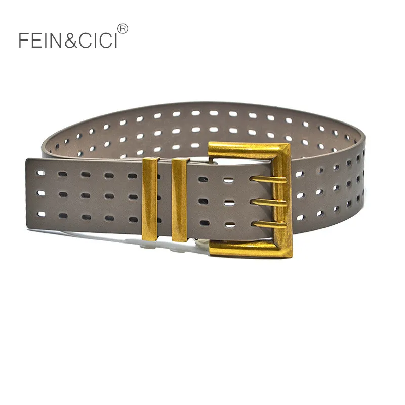 Большие широкие ремни Роскошный Дизайнер ремень с золотой пряжкой для женщин