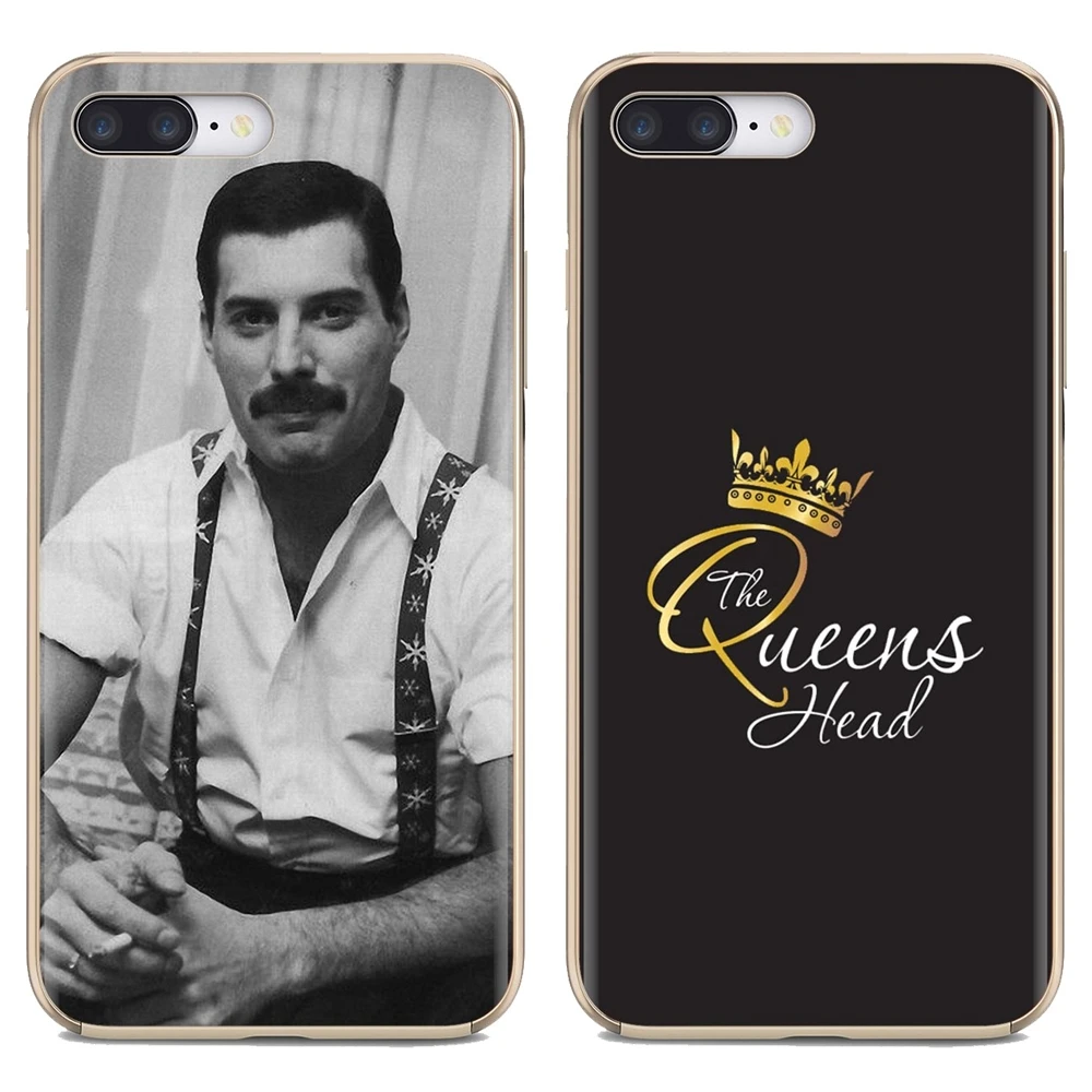 Силиконовый чехол с рисунком Король Королева Freddie Mercury band для iPhone 11 Pro 4 4S 5 SE 5C 6 6S 7