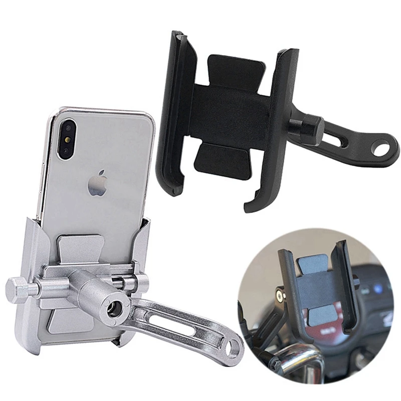 Aluminium Alloy Motorcycle Phone Holder 360° adjustable For moto bicycle Mirror phone Mount Braket bike support mount