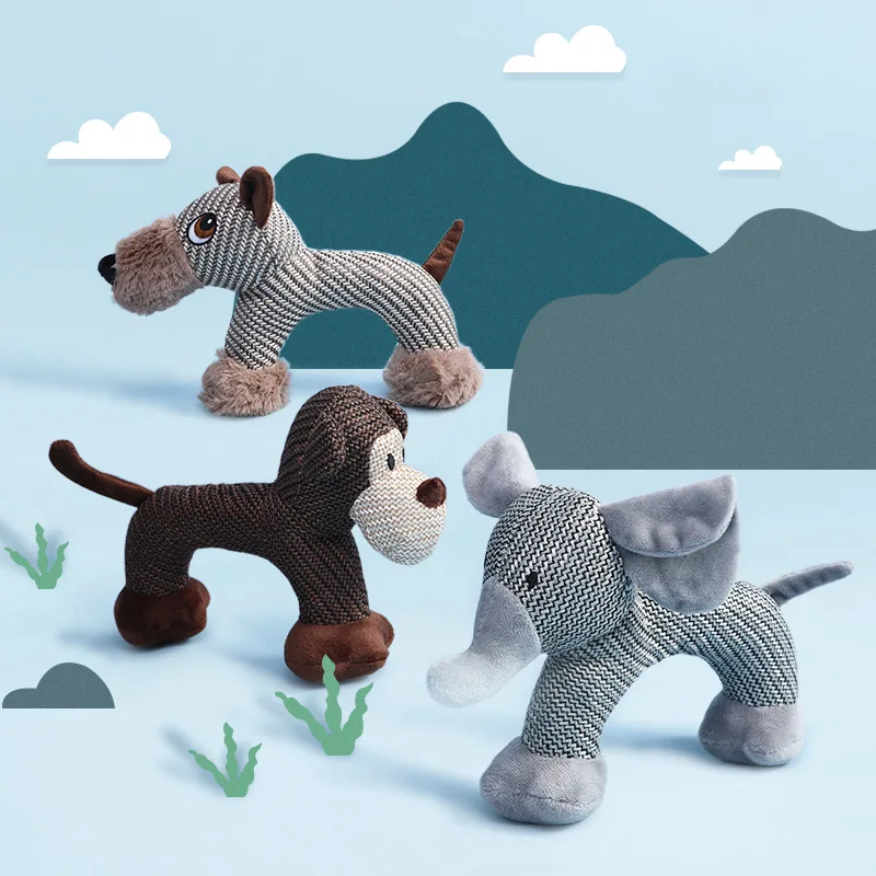 

Pet Dogs Chew Toys Bite Resistant Squeak Dog Toothbrush Toy Interactive Durable Elephant Monkey Dog Chewing Squeaky Toy