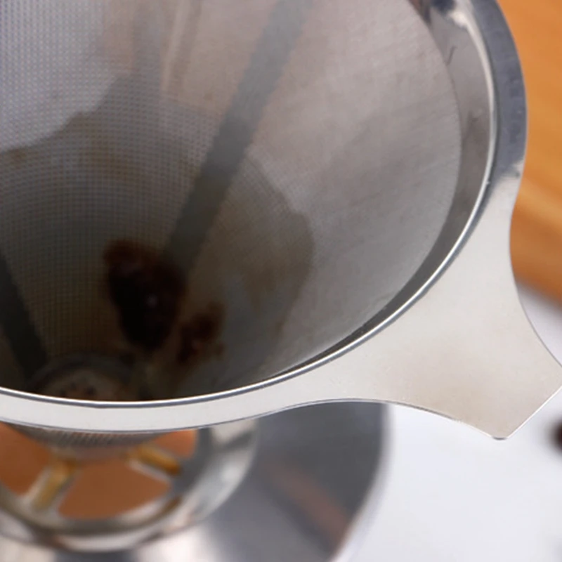 2 шт. фильтр для кофе разделитель чая воронка двухслойный ручной Sn с соевым