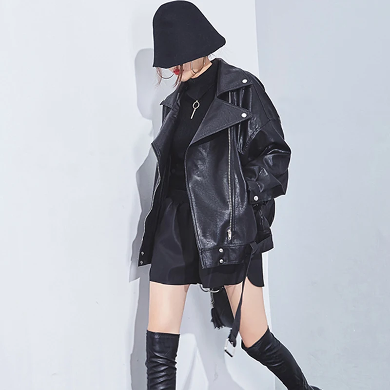 Куртка бомбер женская демисезонная из ПУ кожи на молнии|Кожаные куртки| |