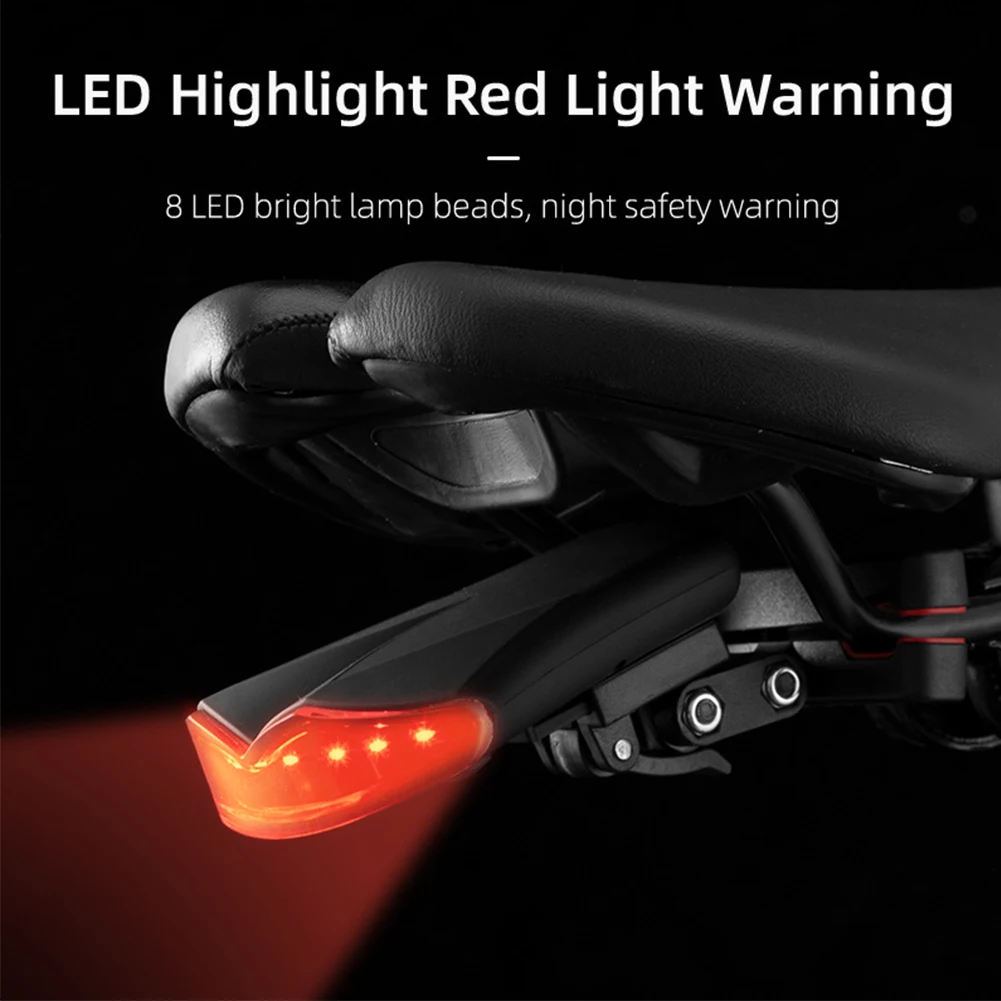 

New Bike Alarm Tail Light Anti Theft Bicycle Alarm Taillight with Remote Rechargeable Waterproof Bike Lights Cycling Accessories