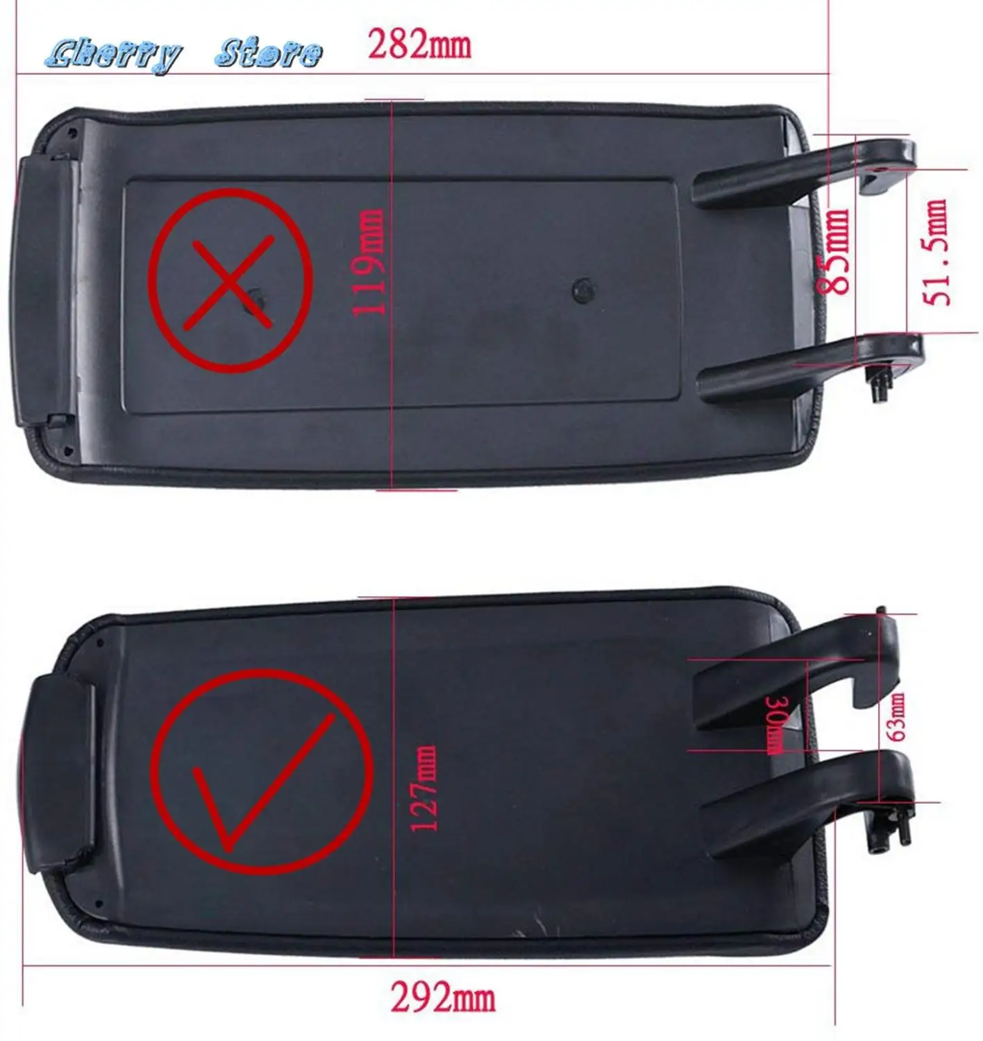 Новинка черная кожаная крышка подлокотника центральной консоли 8E0 864 245 D для AUDI A4