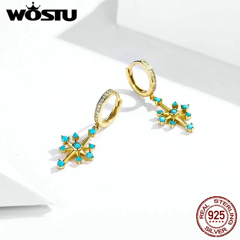 WOSTU 100% настоящие 925 пробы серебряные серьги-капли манго простые и милые Godlen