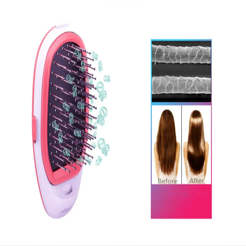 Портативная электрическая Ионная Щетка для волос выпрямитель массажная прямая