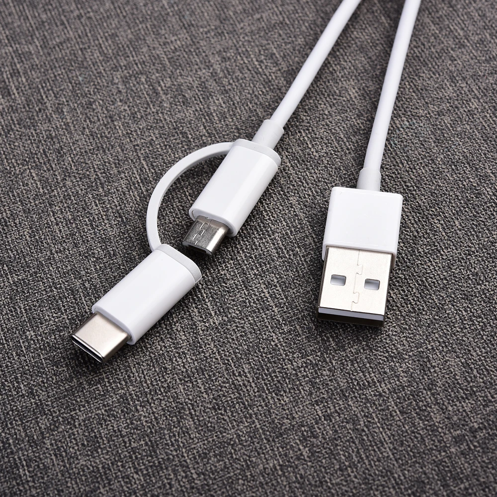Кабель для быстрой зарядки Xiaomi Mi 2 в 1 Micro USB + Type C кабель Redmi Note 7 8 Pro 5 6 9 SE CC9 A2 A3|Кабели