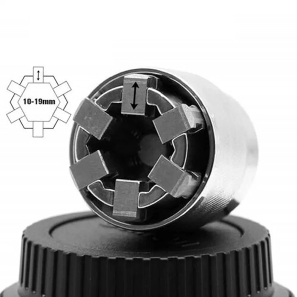 

1pc 10-19mm Socket Wrench Adjustable Single Head Universal Attachment Remover