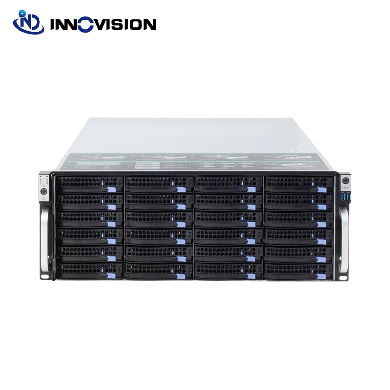 Супер огромное хранилище 4u 24 секции hotswap стеллаж NVR NAS серверное шасси S46524 с 6 ГБ sata
