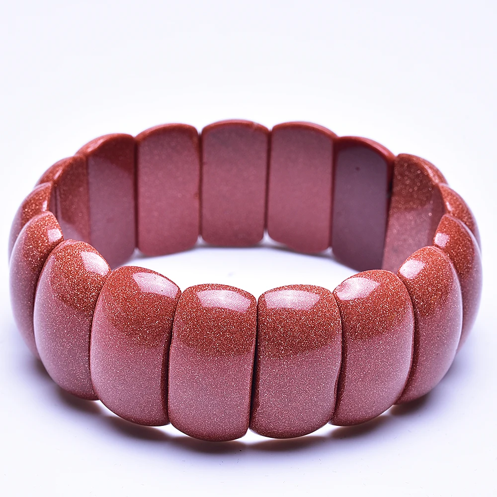 Новинка 2019 браслеты-обручи Asingeloo из натурального камня с золотым песком